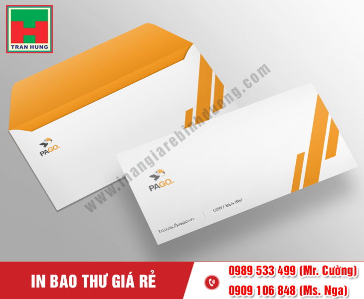 In bao thư, phong bì thư đẹp tại Bình Dương