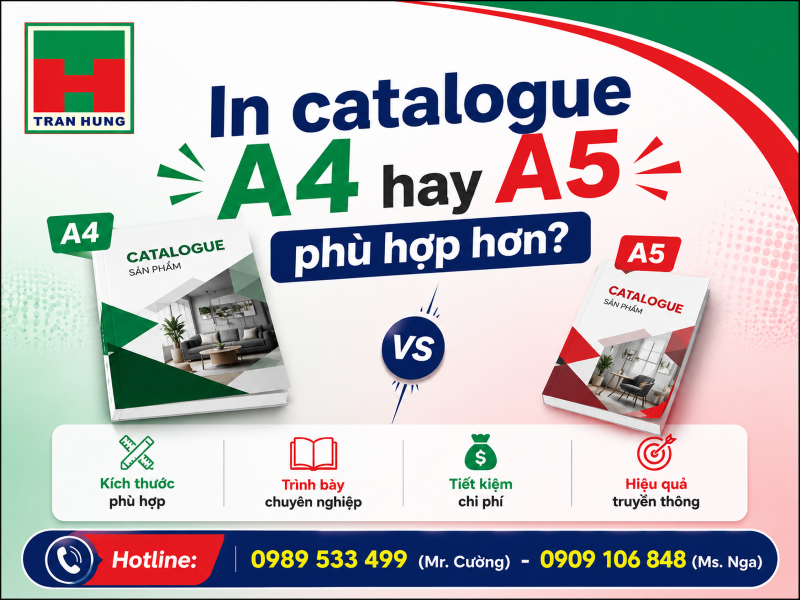 In catalogue A4 hay A5 – Đâu là lựa chọn tốt nhất?