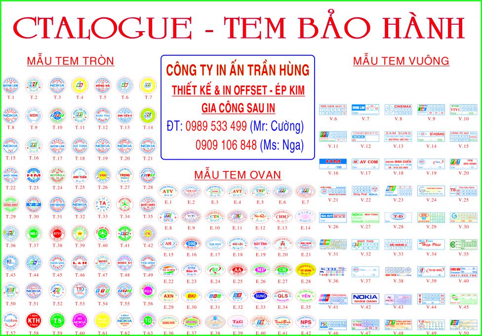 In Tem Bảo Hành Bình Dương – Chất Lượng, Nhanh Chóng