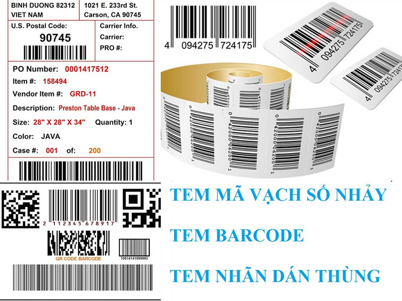In tem mã vạch chất lượng tốt, giá rẻ & giao nhanh