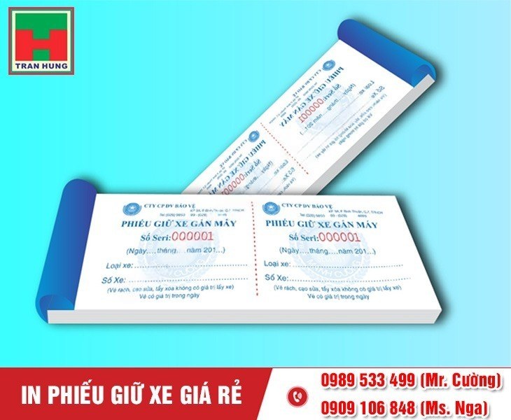 In Vé Giữ Xe Cho Bãi Giữ Xe In Vé Giữ Xe Cho Bãi Giữ Xe