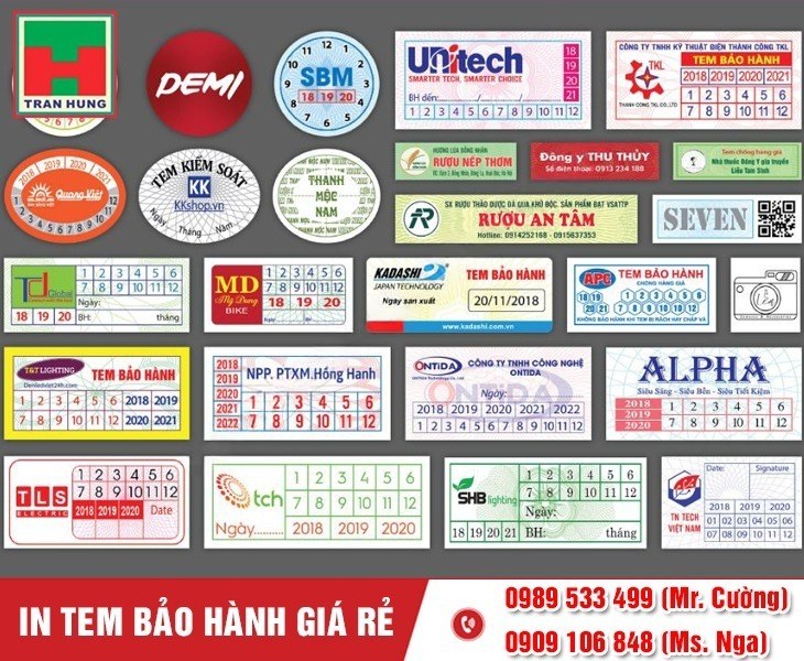 In tem bảo hành số lượng lớn In tem bảo hành số lượng lớn