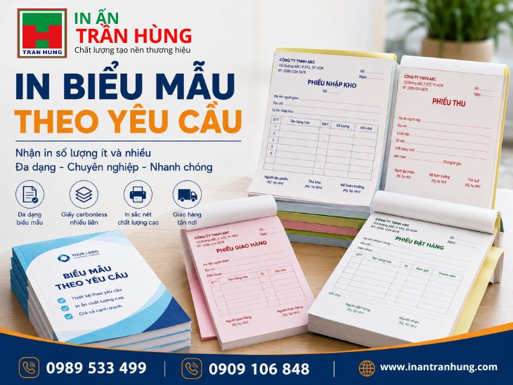 Xưởng In Biểu Mẫu Uy Tín – Nhận In Số Lượng Ít Và Nhiều