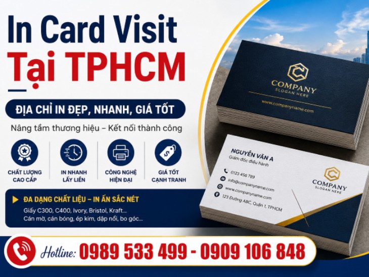 In Card Visit Tại TPHCM – Địa Chỉ In Đẹp, Nhanh, Giá Tốt