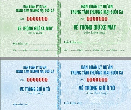 In vé giữ xe
