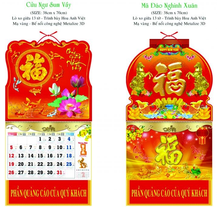 In lịch lò xo giữa giá rẻ
